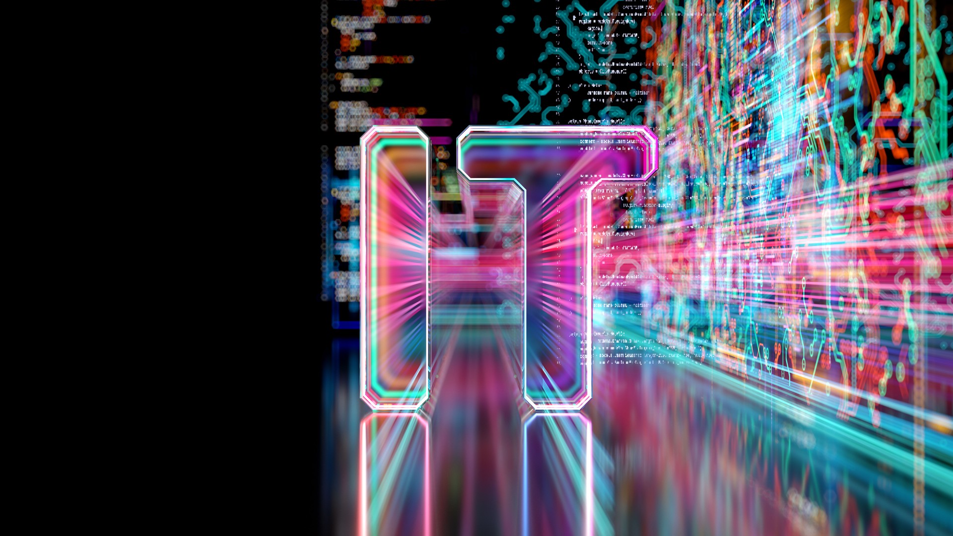 IT text concept. Internet technology. Information technology and digital connectivity. Abstract program code background and copy space